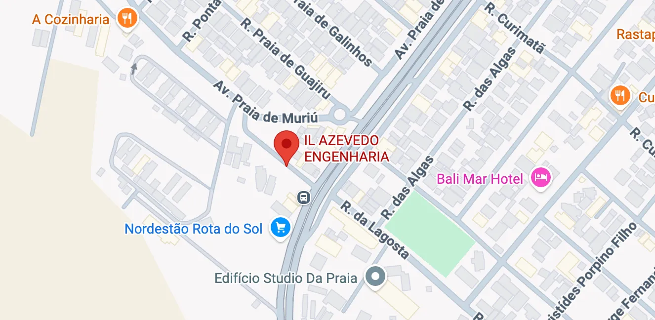 Mapa com a localização da IL Azevedo